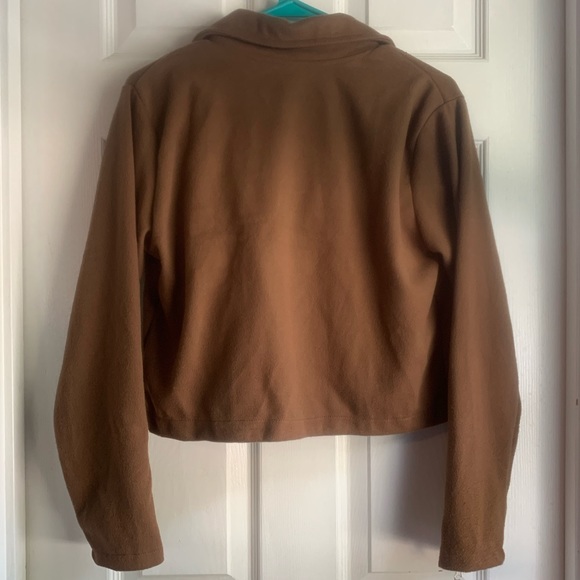 Brown Zippered Moto Jacket - Picture 3 of 5
